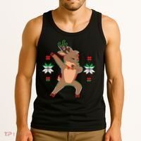 Dabbing Reindeer Tank Top thumb 3