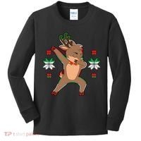 Dabbing Reindeer Kids Long Sleeve Shirt thumb 0