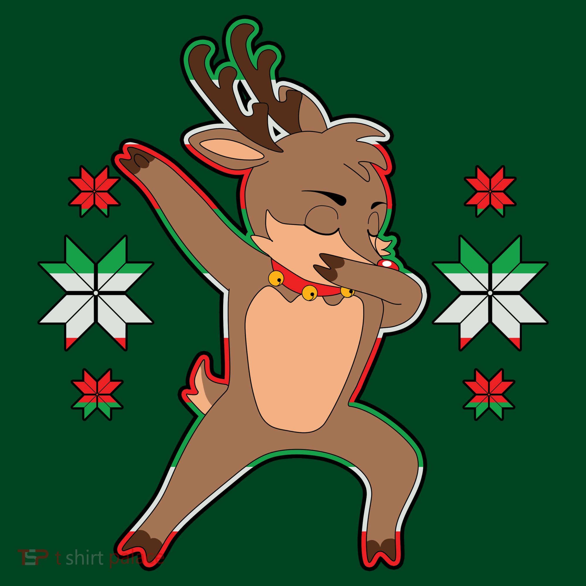 Dabbing Reindeer Button