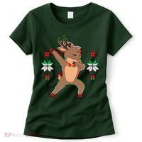 Dabbing Reindeer Women's T-Shirt thumb 0