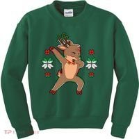 Dabbing Reindeer Kids Sweatshirt thumb 0