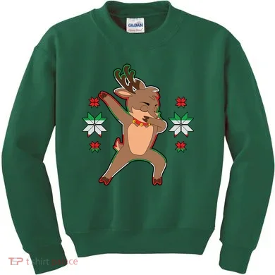 Dabbing Reindeer Kids Sweatshirt