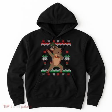 Dabbing Reindeer Ugly Christmas Hoodie