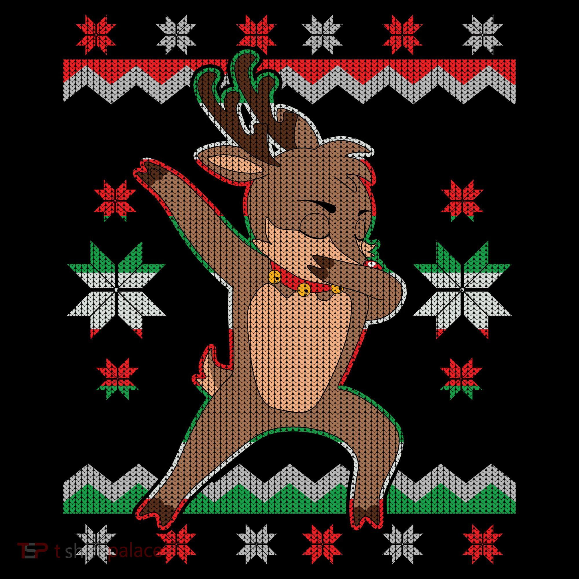 Dabbing Reindeer Ugly Christmas Backpack