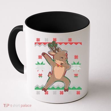 Dabbing Reindeer Ugly Christmas Coffee Mug