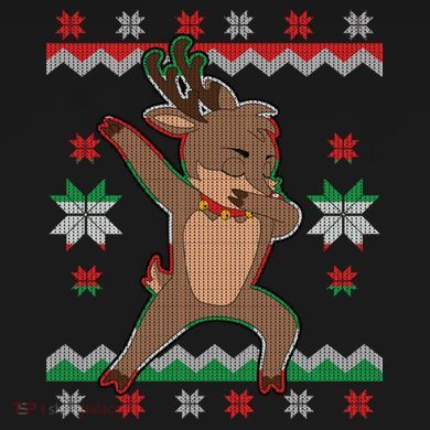 Dabbing Reindeer Ugly Christmas Pajama Set