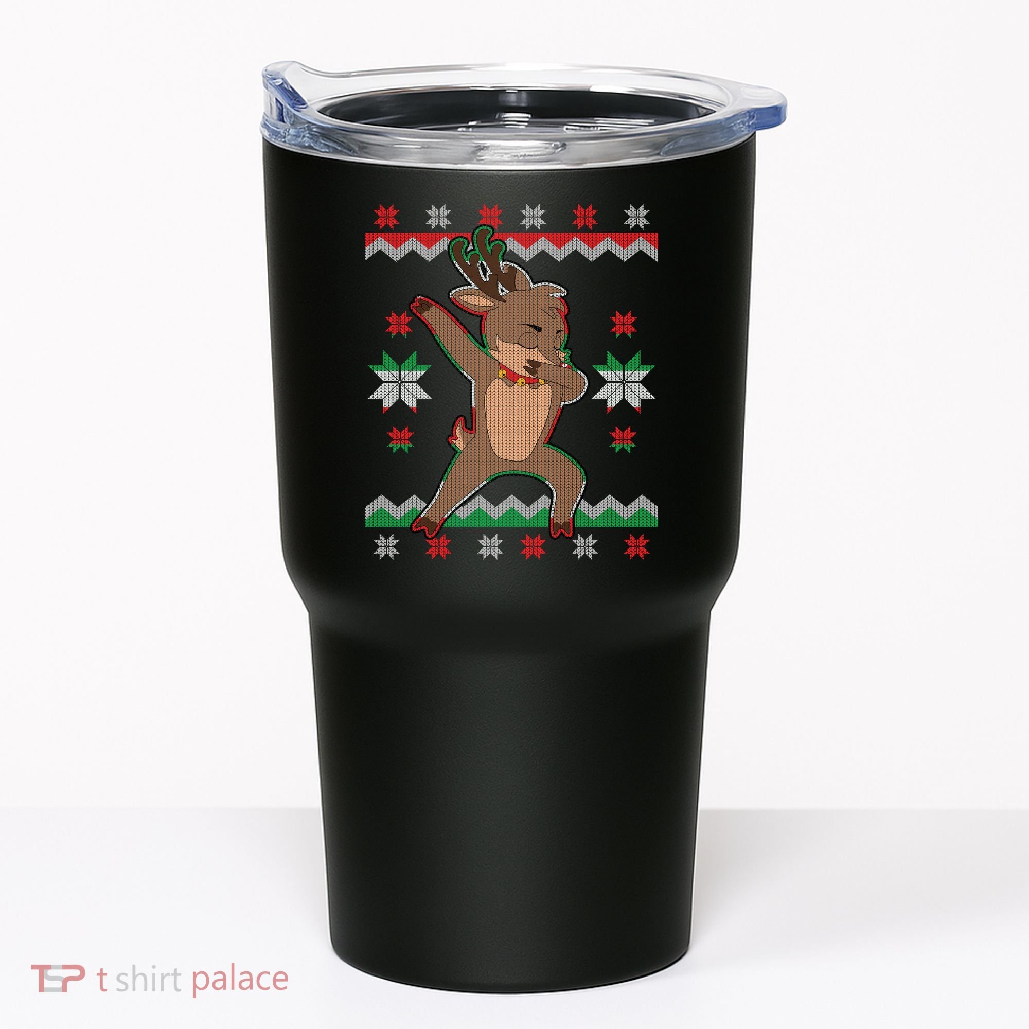 Dabbing Reindeer Ugly Christmas Tumbler