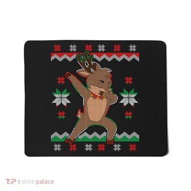 Dabbing Reindeer Ugly Christmas Mousepad