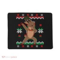 Dabbing Reindeer Ugly Christmas Mousepad thumb 0