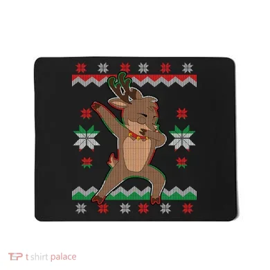 Dabbing Reindeer Ugly Christmas Mousepad