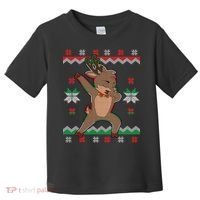 Dabbing Reindeer Ugly Christmas Toddler T-Shirt thumb 0