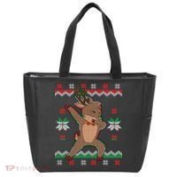 Dabbing Reindeer Ugly Christmas Tote Bag thumb 0
