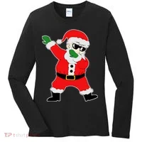 Dabbing Santa Women's Long Sleeve Shirt thumb 0