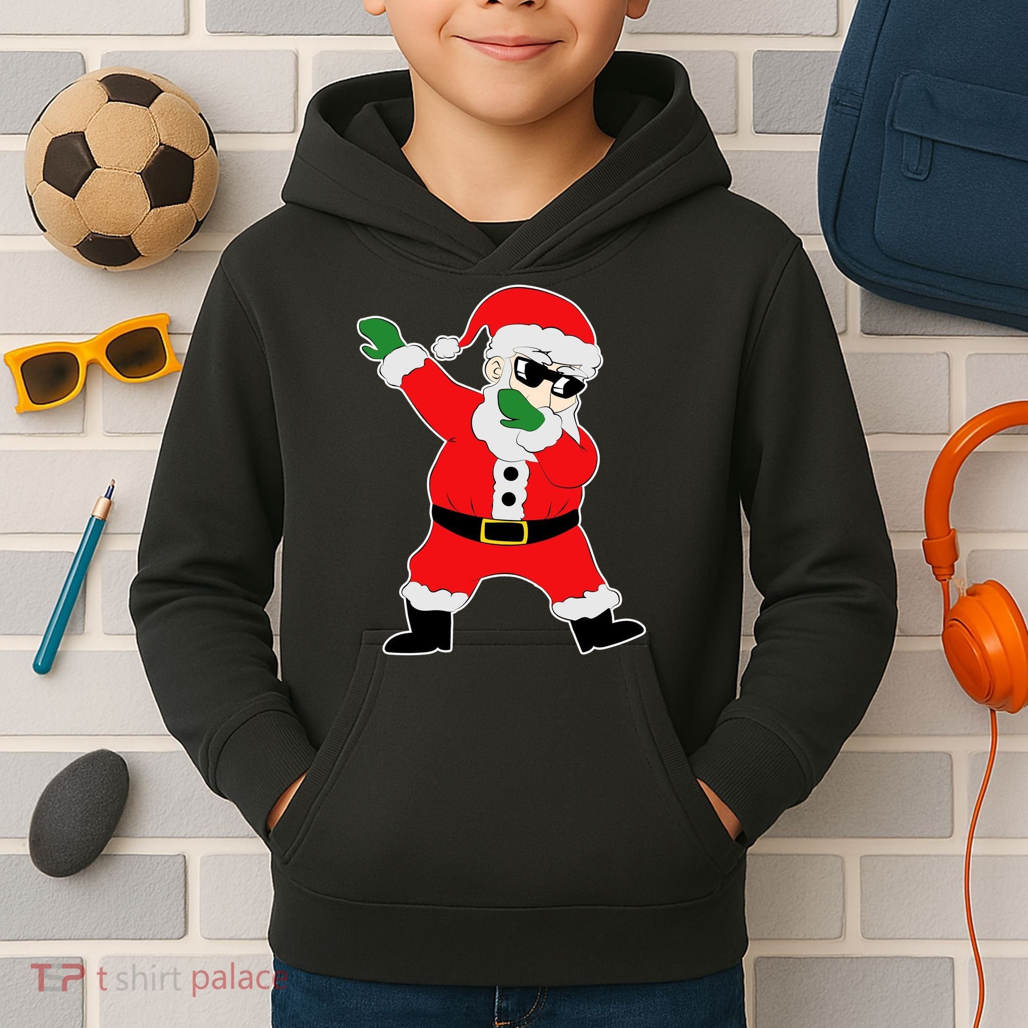 Dabbing Santa Kids Hoodie