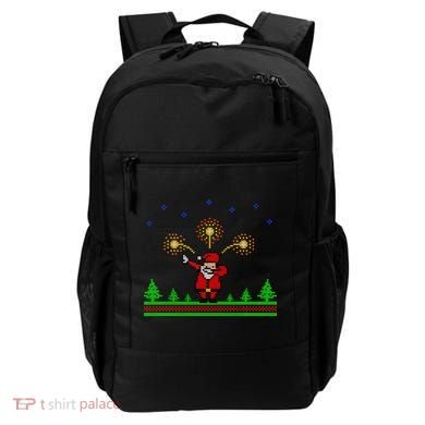Dabbing Santa 8-Bit Ugly Christmas Backpack
