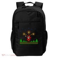 Dabbing Santa 8-Bit Ugly Christmas Backpack thumb 0