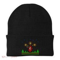 Dabbing Santa 8-Bit Ugly Christmas Beanie thumb 0