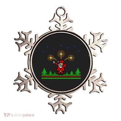 Dabbing Santa 8-Bit Ugly Christmas Ornament