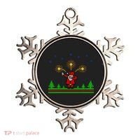 Dabbing Santa 8-Bit Ugly Christmas Ornament thumb 0