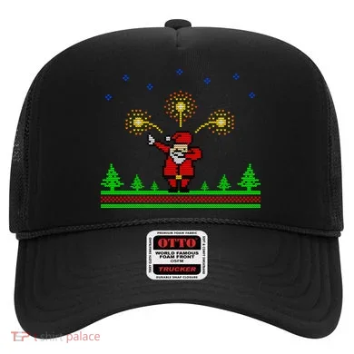 Dabbing Santa 8-Bit Ugly Christmas Hat