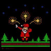 Dabbing Santa 8-Bit Ugly Christmas Toddler Hoodie thumb 2