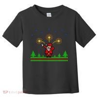 Dabbing Santa 8-Bit Ugly Christmas Toddler T-Shirt thumb 0