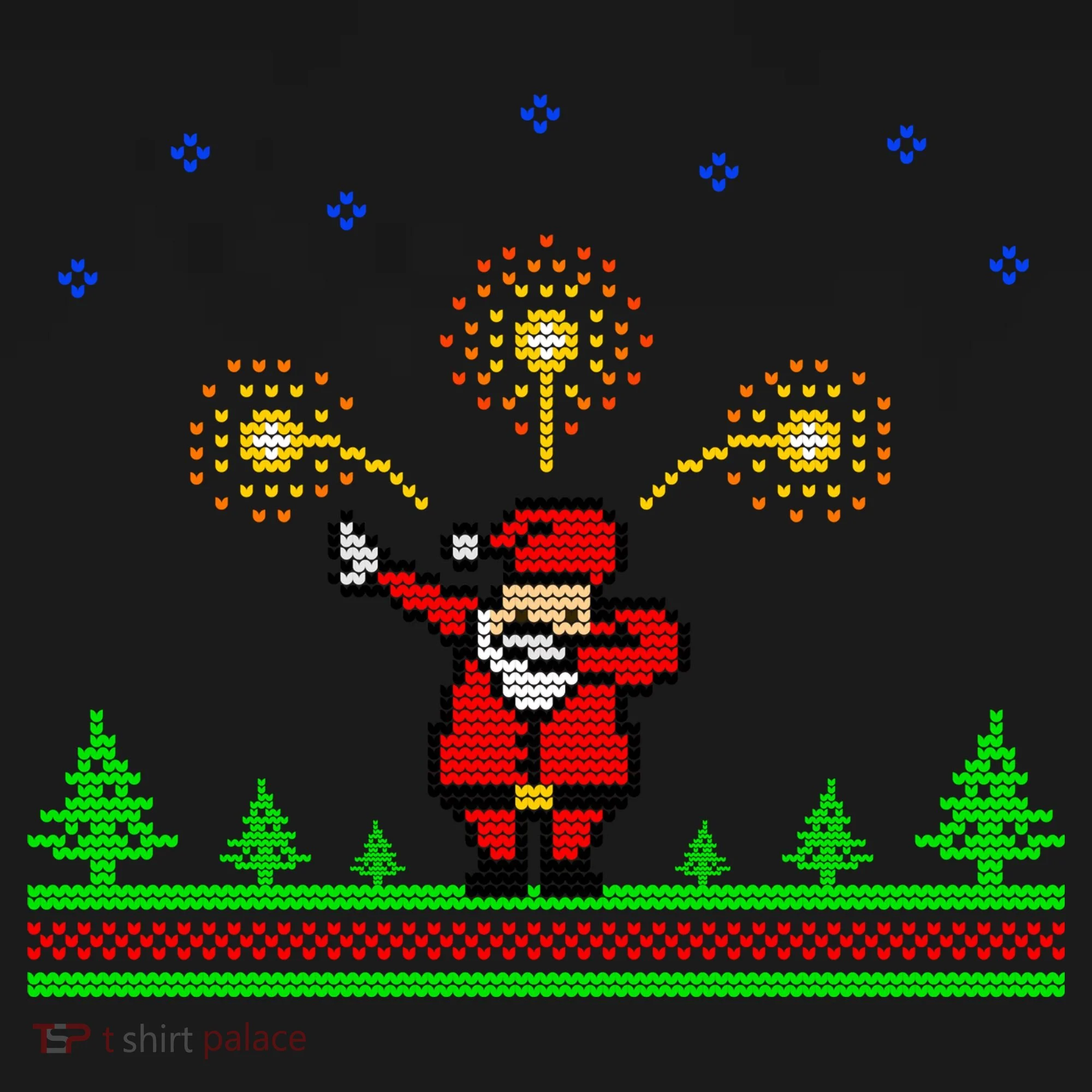 Dabbing Santa 8-Bit Ugly Christmas Toddler T-Shirt