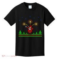 Dabbing Santa 8-Bit Ugly Christmas Kids T-Shirt thumb 0