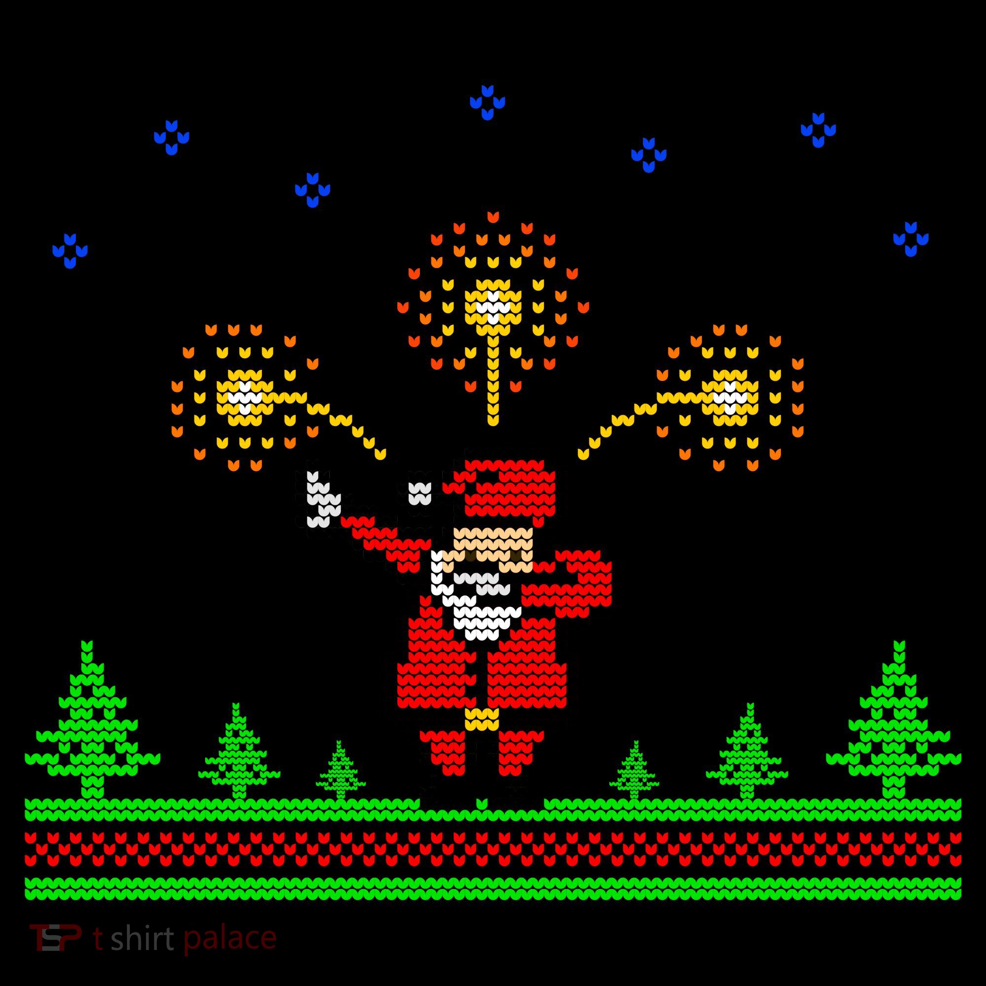 Dabbing Santa 8-Bit Ugly Christmas Kids T-Shirt