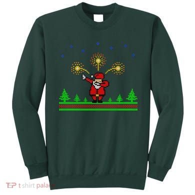 Dabbing Santa 8-Bit Ugly Christmas Sweatshirt