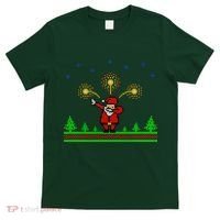 Dabbing Santa 8-Bit Ugly Christmas T-Shirt thumb 0