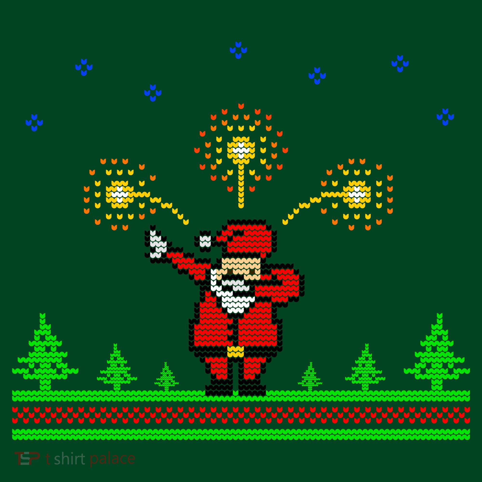 Dabbing Santa 8-Bit Ugly Christmas Coaster