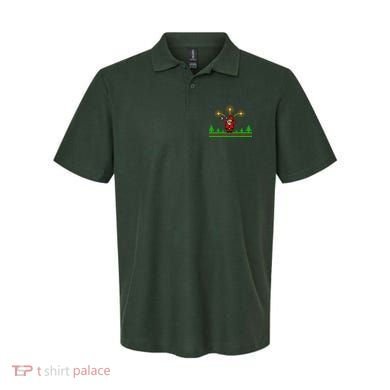 Dabbing Santa 8-Bit Ugly Christmas Polo