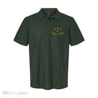 Dabbing Santa 8-Bit Ugly Christmas Polo thumb 0