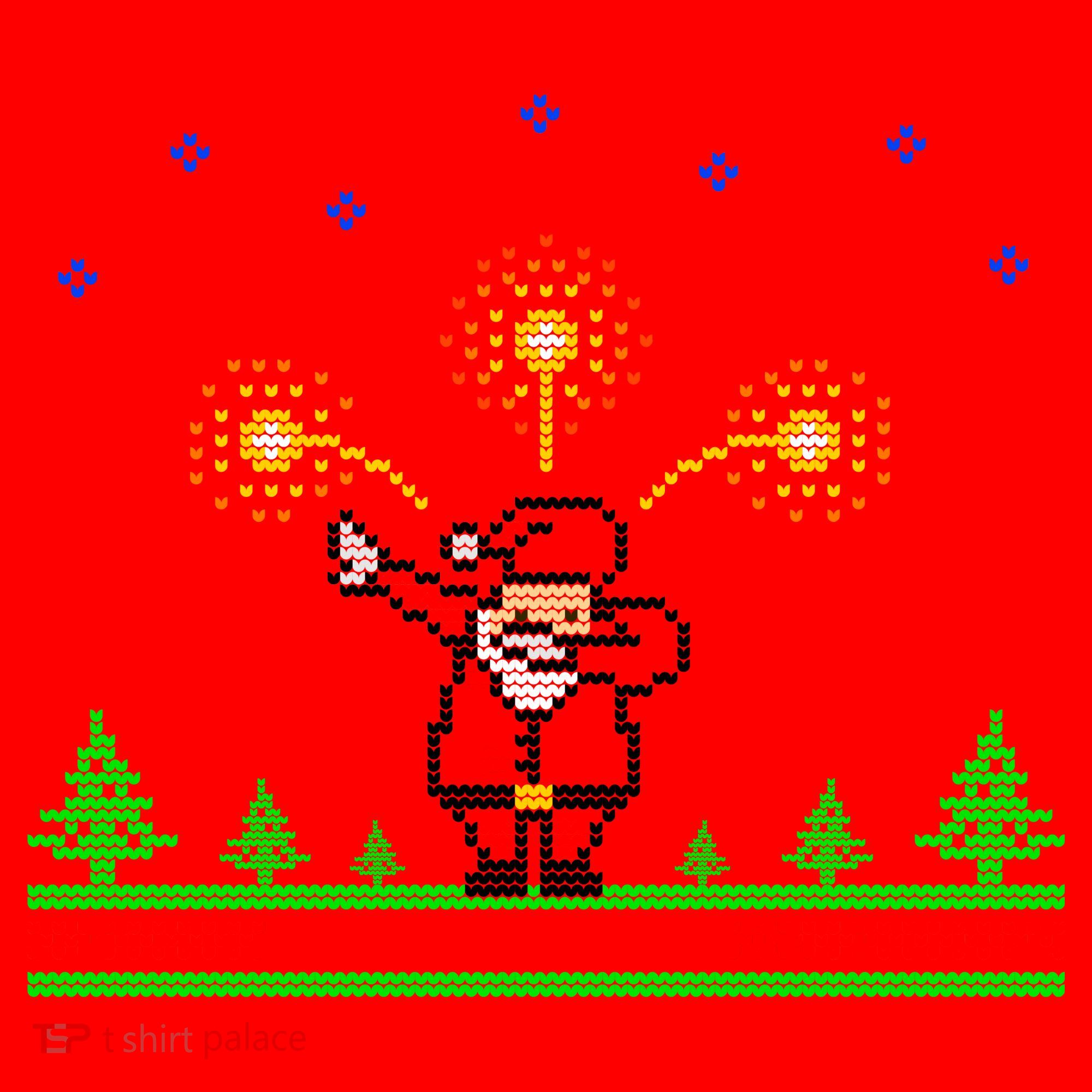 Dabbing Santa 8-Bit Ugly Christmas Santa Hat