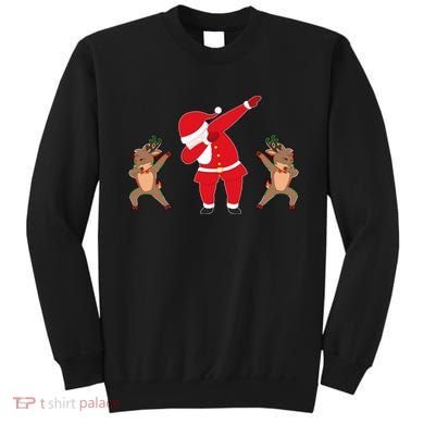 Dabbing Santa And Reindeer Funny Christmas Sweatshirt