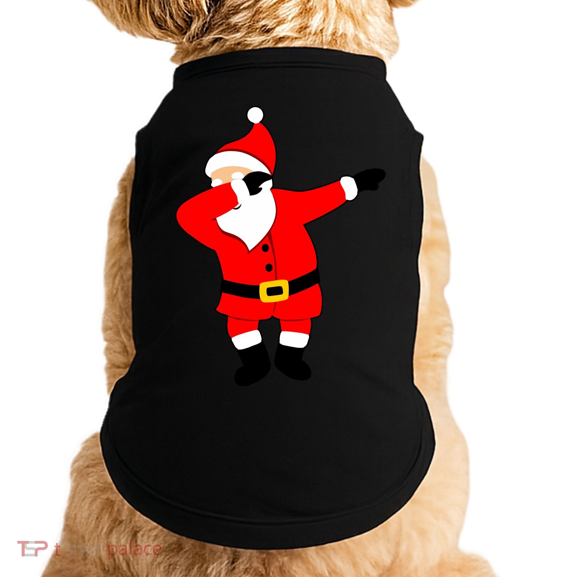 Dabbing Santa Christmas Doggie Tank