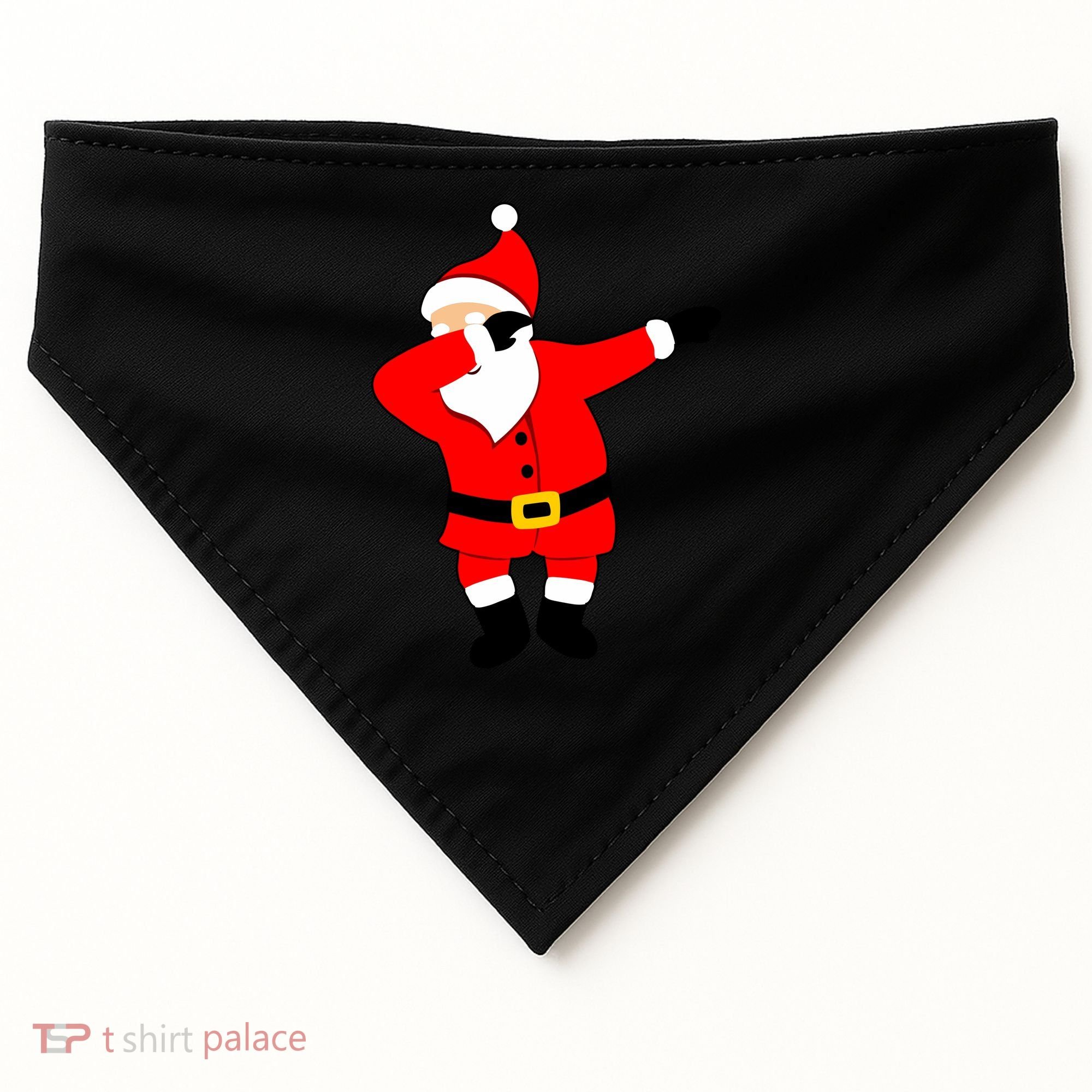Dabbing Santa Christmas USA-Made Doggie Bandana