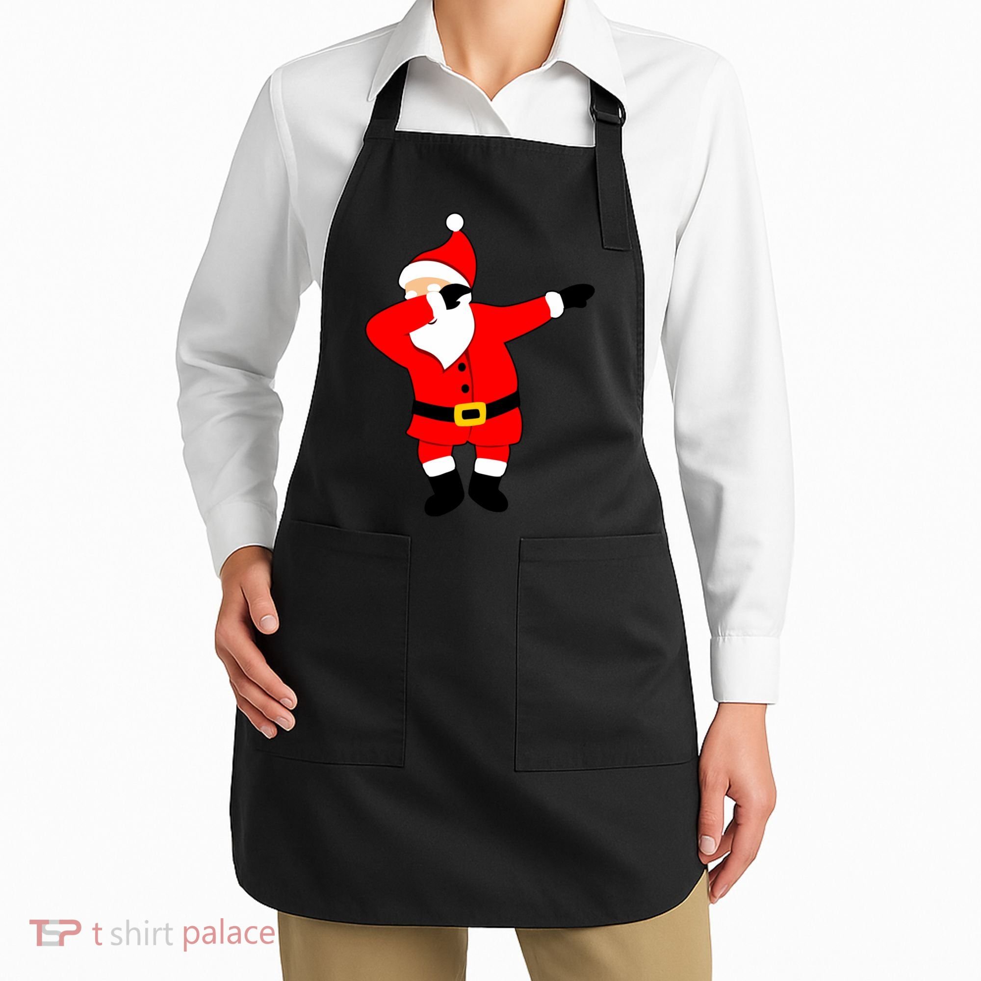 Dabbing Santa Christmas Apron