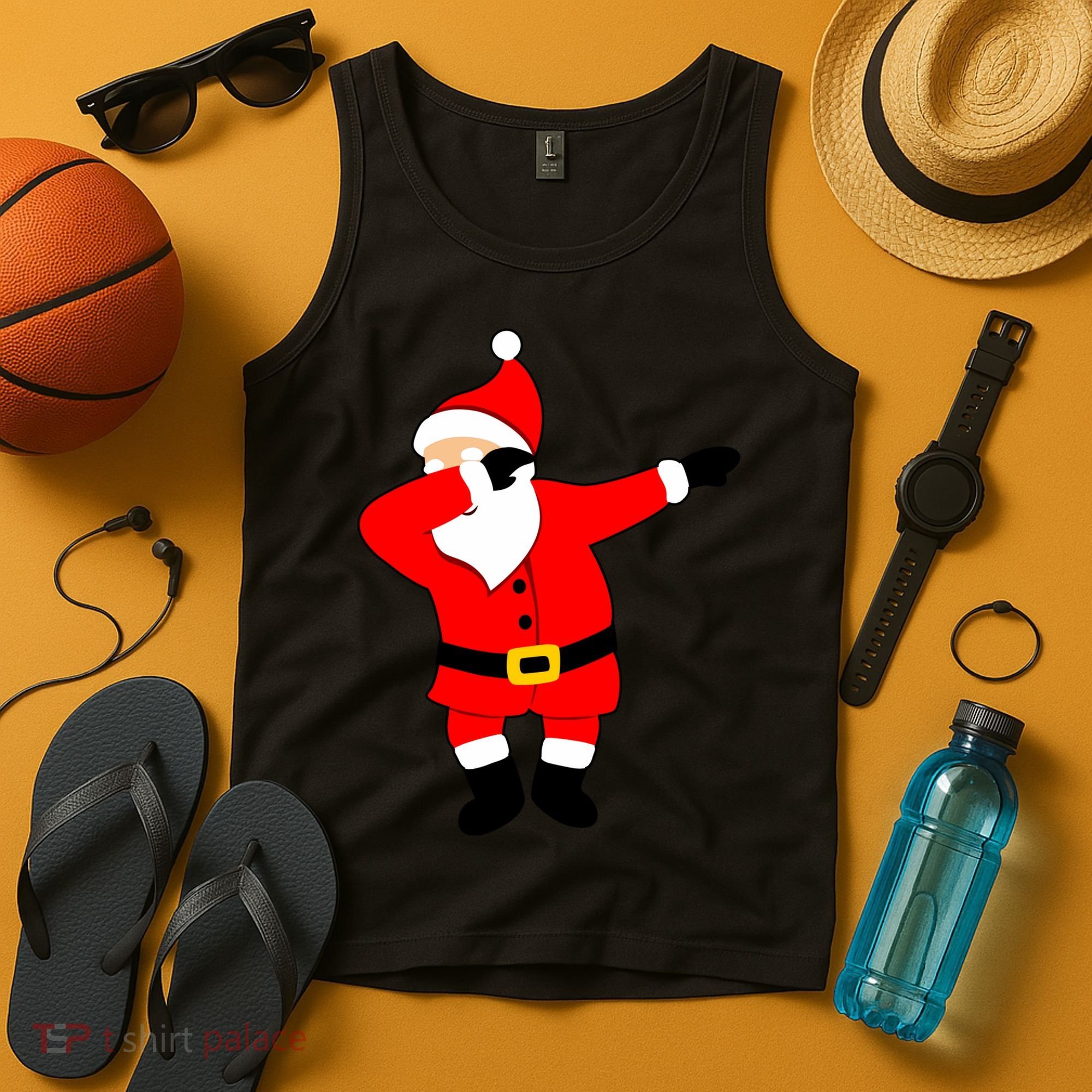 Dabbing Santa Christmas Tank Top