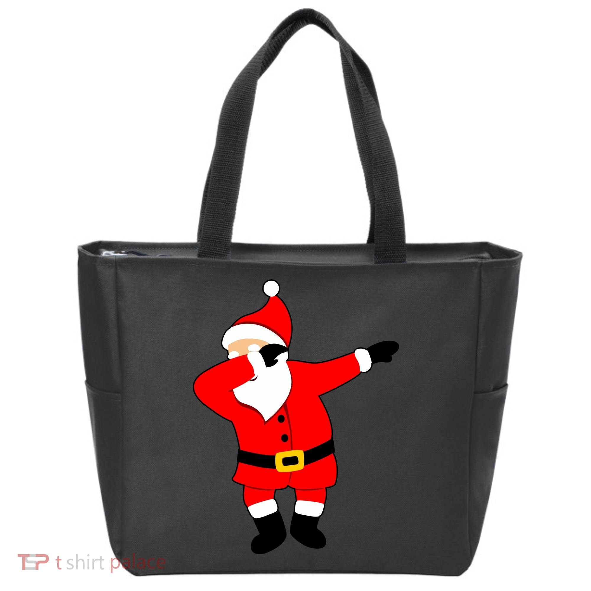 Dabbing Santa Christmas Tote Bag