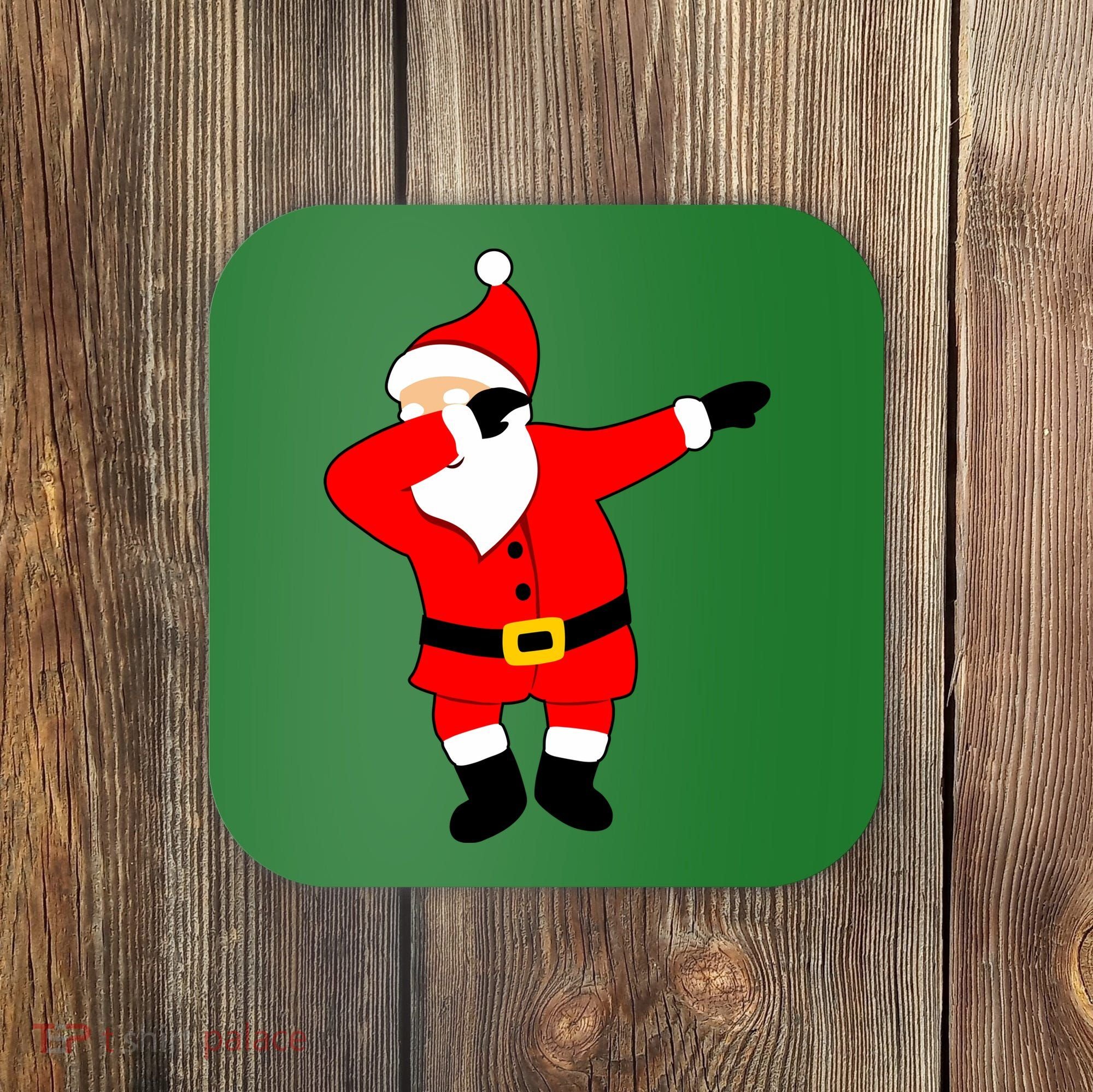 Dabbing Santa Christmas Coaster