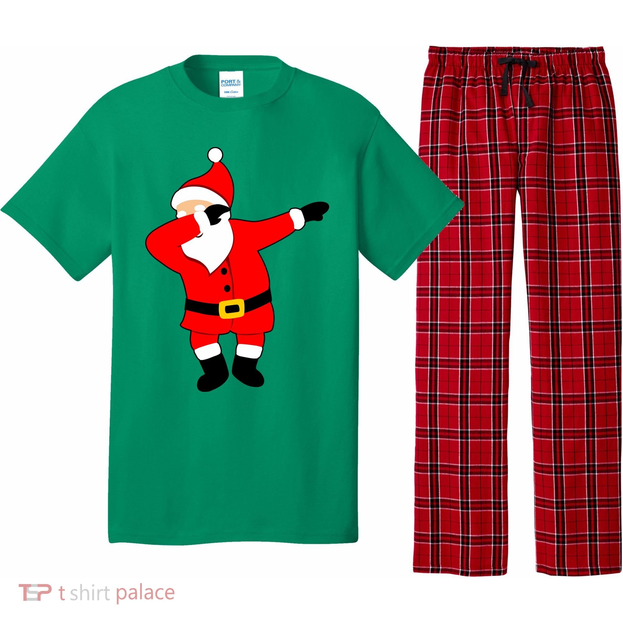 Dabbing Santa Christmas Pajama Set