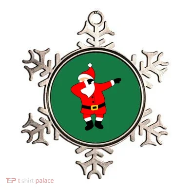 Dabbing Santa Christmas Ornament