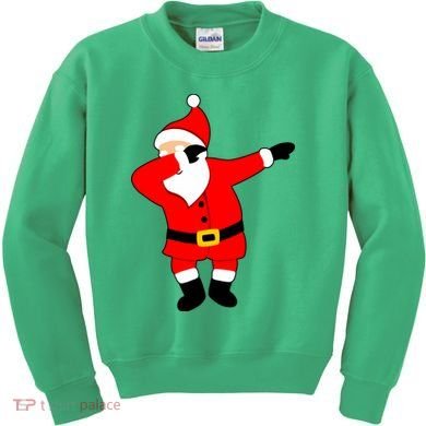 Dabbing Santa Christmas Kids Sweatshirt