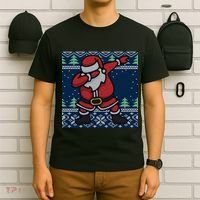 Dabbing Santa Claus T-Shirt thumb 6