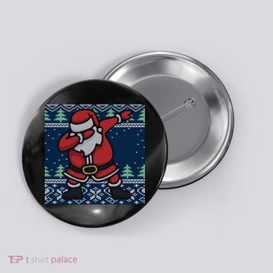 Dabbing Santa Claus Button