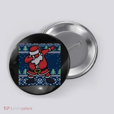 Dabbing Santa Claus Button
