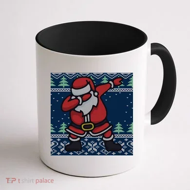Dabbing Santa Claus Coffee Mug back