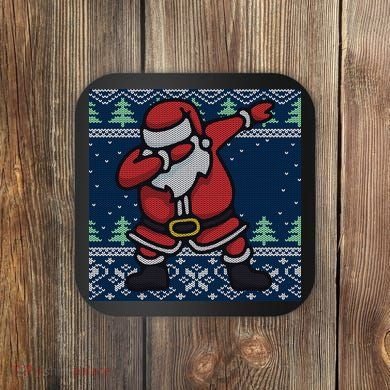Dabbing Santa Claus Coaster